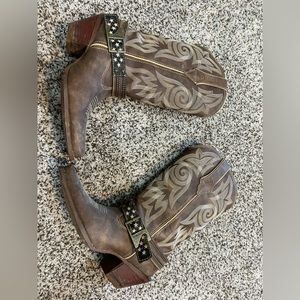 Durango Ladies Khaki Flag Strap Western Boots